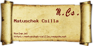 Matuschek Csilla névjegykártya